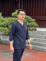 Bộ pháp phục nam cổ V tay lỡ đũi nhật NH11 - Hình ảnh 2
