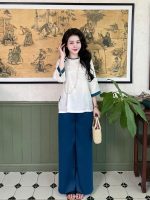 Bộ cách tân nữ lụa gấm hoạ tiết chữ thọ HTT02 - Hình ảnh 2