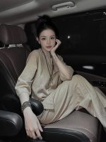 Bộ đồ lam nữ đũi trơn truyền thống không hoạ tiết HTK02